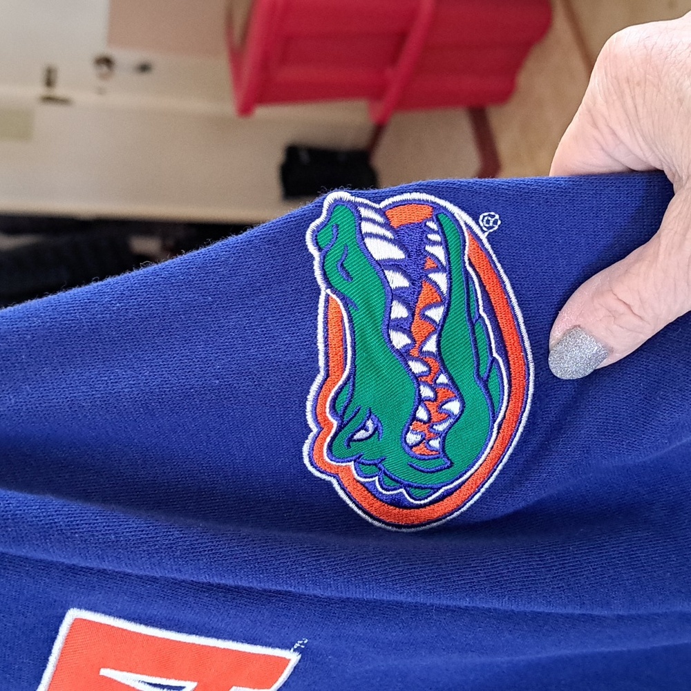 Florida Gators Two-Tone Hooded Sweatshirt - Blue/Gray - Picture 2 of 6